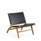 Manhattan Comfort Maintenon Leatherette Accent Chair in Black with Nature Feet ACCA03-NA - alternate 1